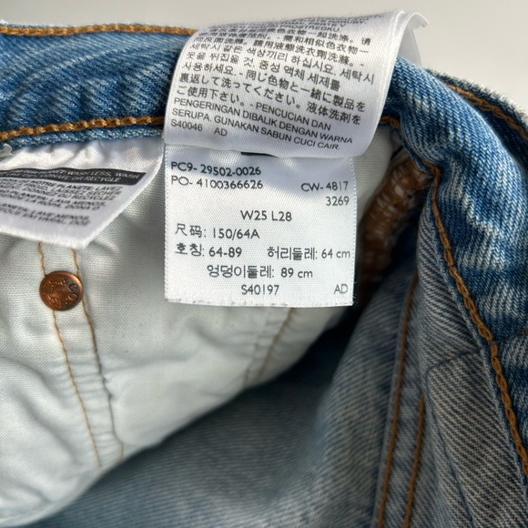 Levi’s 501 straight leg size denim Jeans size 25 - Picture 4 of 6